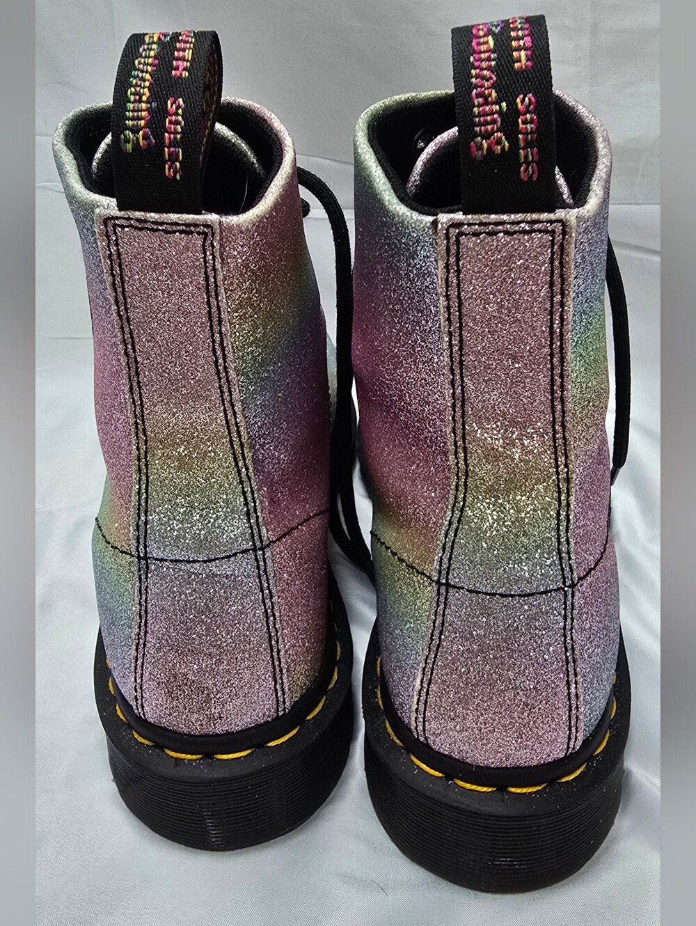 Dr. Martens Rainbow Glitter 1460 Boots Women’s 10 - Picture 4 of 7